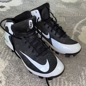 Nike Huarache Baseball Cleats Black and White